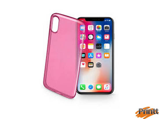 Immagine di Custodia Back color case IPHONE X rosa