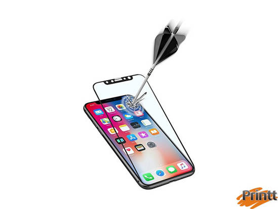 Immagine di VETRO TEMPERATO CAPSULE IPHONE XR NERO Cellularline