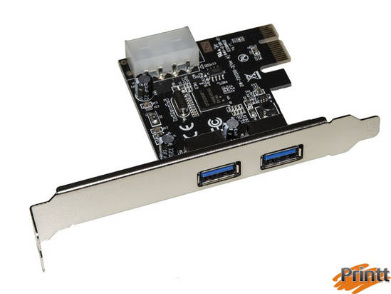 Immagine di SCHEDA PCI-EXPRESS 2 PORTE USB 3.0 CON STAFFA NORMALE + LOW PROFILE