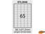 Immagine di Etichetta adesiva bianca 100fg A4 38,1x21,2mm (65et/fg) angoli tondi STARLINE