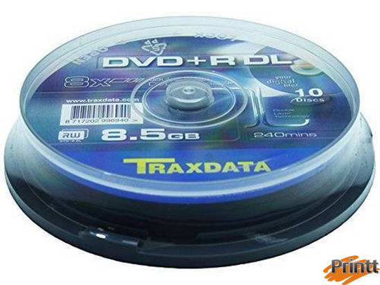 Immagine di DVD+R DL  dual layer Traxdata 8X camp. 10pz