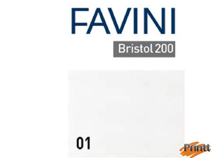 Immagine di Conf.10 cartoncino Bristol Color 200gr 100x70cm bianco 01 FAVINI