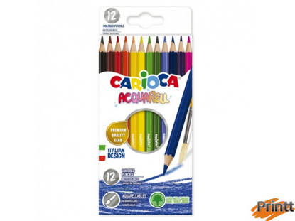Immagine di Astuccio 12 matite acquerellabili colori assortiti Carioca