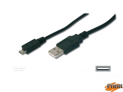 Immagine di CAVO DI CONNESSIONE USB - MICRO USB "B" - LUNGHEZZA MT. 1 NON SCHERMATO