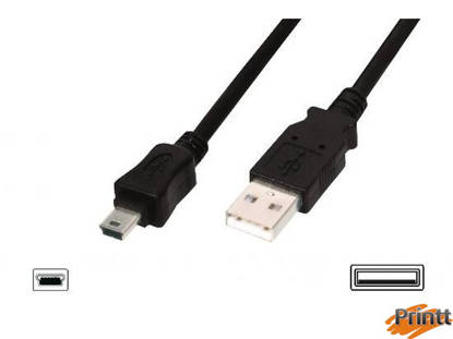 Immagine di CAVO DI CONNESSIONE USB - MICRO USB "B" - LUNGHEZZA MT. 1 NON SCHERMATO