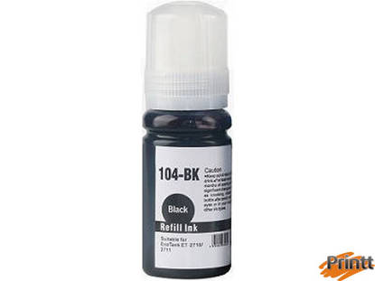 Immagine di SERBATOIO INK ECOTANK 104 COMPATIBILE PER EPSON ET-2710 ET-2711 ET-2714 ET-2720 ET-2721 ET-2726 ET-4700 NERO 70ML