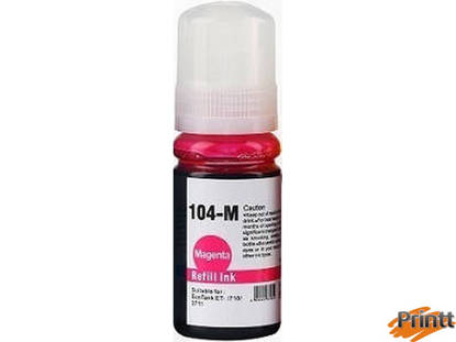 Immagine di SERBATOIO INK ECOTANK 104 COMPATIBILE PER EPSON ET-2710 ET-2711 ET-2714 ET-2720 ET-2721 ET-2726 ET-4700 MAGENTA 70ML