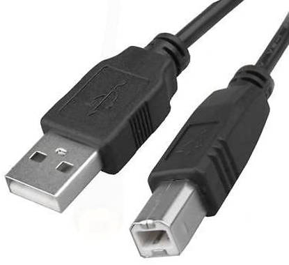 Immagine di CAVO USB 2.0 CONNETTORI A-B IN RAME MT.1,8 COLORE NERO